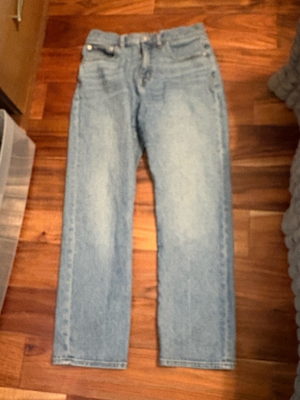 Madewell 90s Straight Jeans High Rise Medium Wash Denim Size 27 Petite (1299)